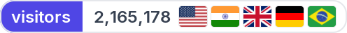 Example of a badge flag counter showing visitor flags and counts